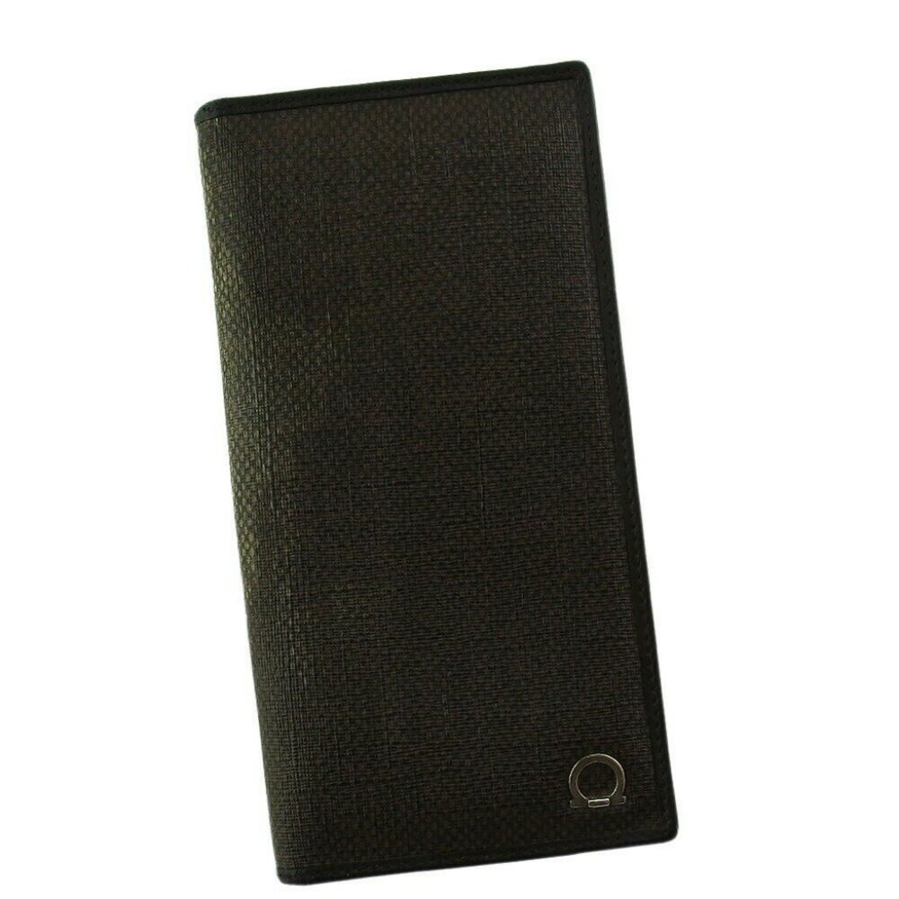 AUTH Salvatore Ferragamo Long Wallet Gantini PVC ~ Leather